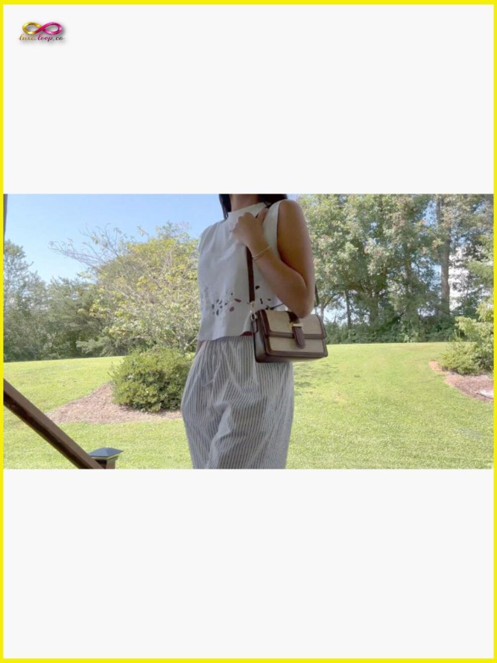 Straw Crossbody Purse for Women Summer Leather Shoulder Bag Woven Tote - Picture 7 of 7